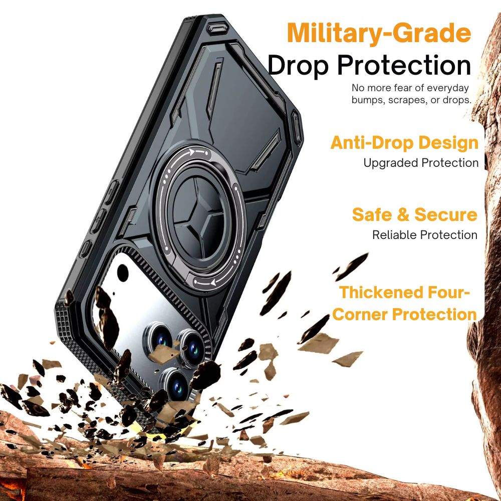 Virtus Magnetic Heavy Duty iPhone Case With Kickstand