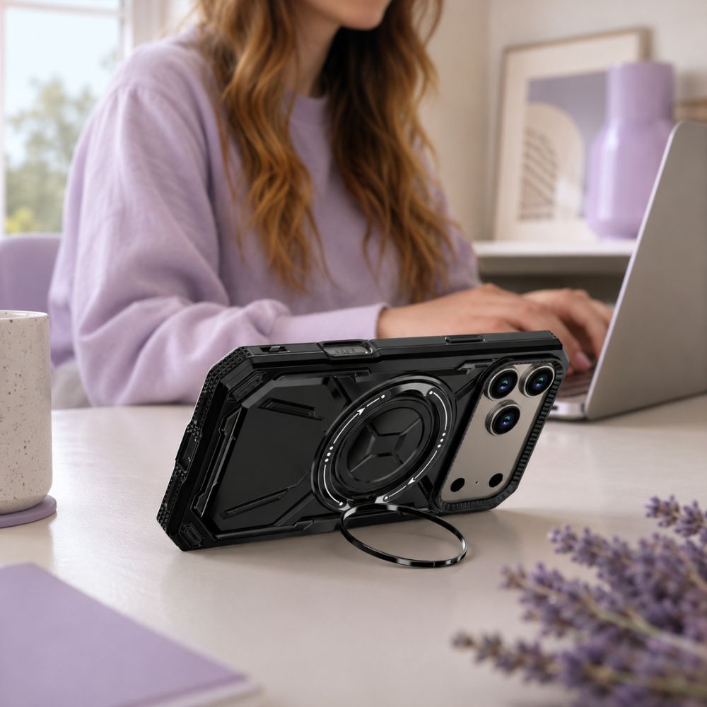 Virtus Magnetic Heavy Duty iPhone Case With Kickstand