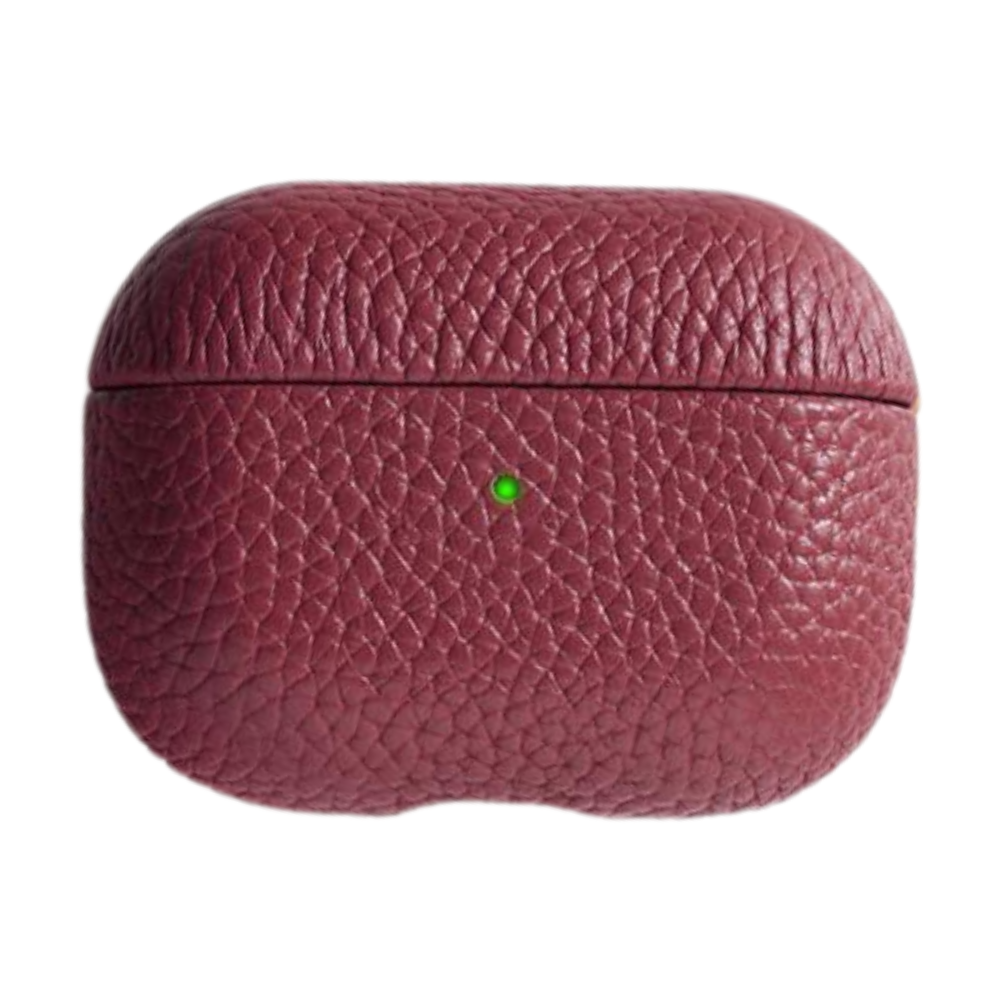 Veto Genuine Leather Airpods Case Wine Red