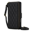 Acceptus Quilted Leather Wallet Case For iPhone 15-17 Black