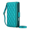 Acceptus Quilted Leather Wallet Case For iPhone 15-17 Teal