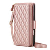 Acceptus Quilted Leather Wallet Case For iPhone 15-17 Rose Gold