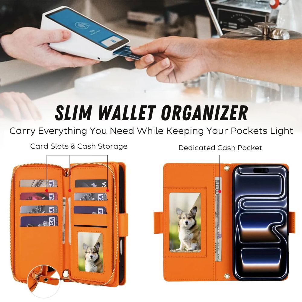 Acceptus Quilted Leather Wallet Case For iPhone 15-17