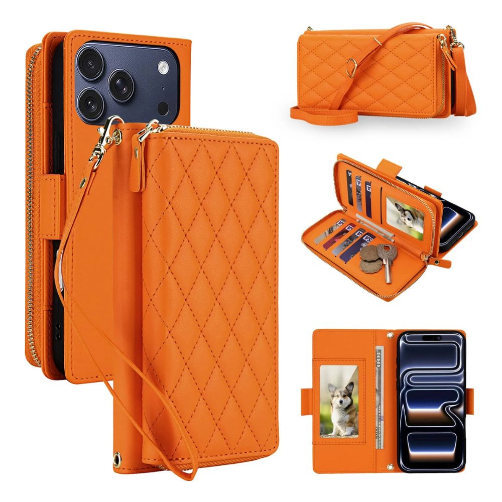 Acceptus Quilted Leather Wallet Case For iPhone 15-17