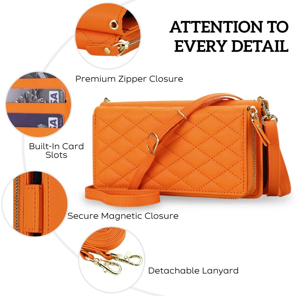 Acceptus Quilted Leather Wallet Case For iPhone 15-17