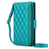 Acceptus Quilted Leather Wallet iPhone Case Teal