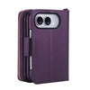 Acceptus Quilted Leather Wallet Case For iPhone 15-18 Dark Purple iPhone Duo