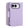 Acceptus Quilted Leather Wallet Case For iPhone 15-18 Light Purple iPhone Duo