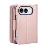 Acceptus Quilted Leather Wallet Case For iPhone 15-18 Rose Gold iPhone Duo