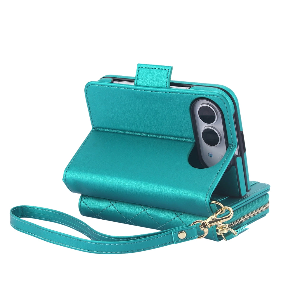 Acceptus Quilted Leather Wallet Case For iPhone 15-18