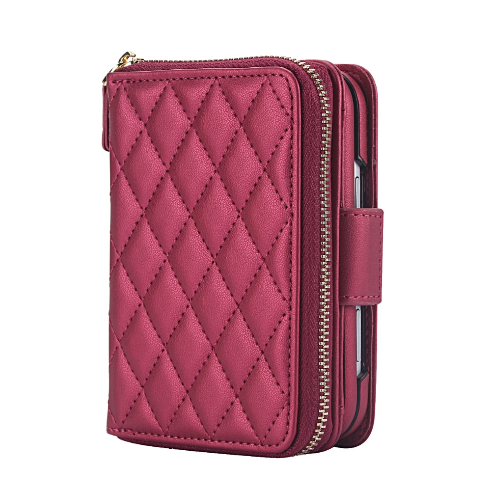Acceptus Quilted Leather Wallet Case For iPhone 15-18