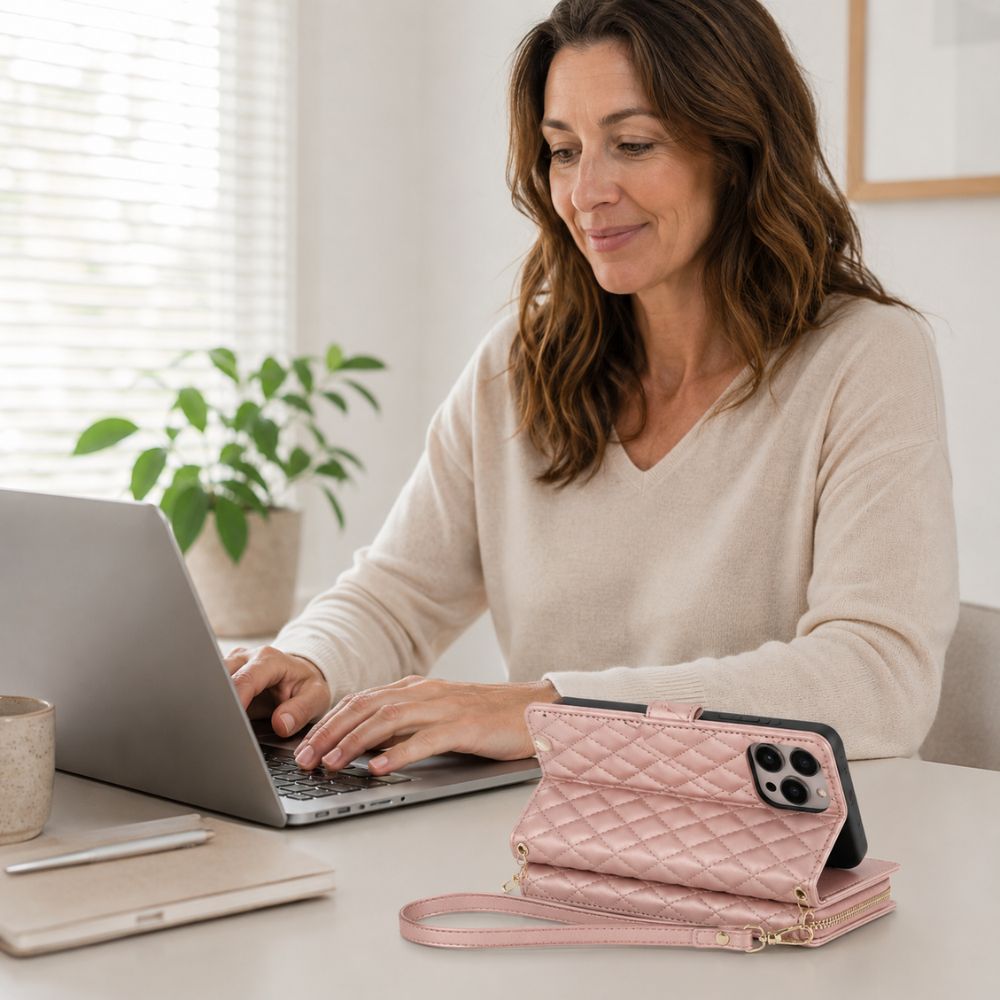Acceptus Quilted Leather Wallet iPhone Case