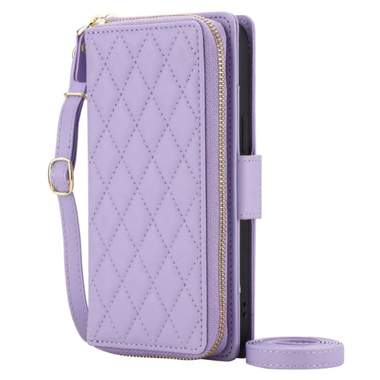Acceptus Quilted Leather Wallet iPhone Case Light Purple