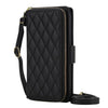 Aeger Quilted Leather Wallet Case for Galaxy S Series Black