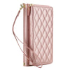 Aeneus Quilted Leather Wallet Case for Google Pixel Rose Gold