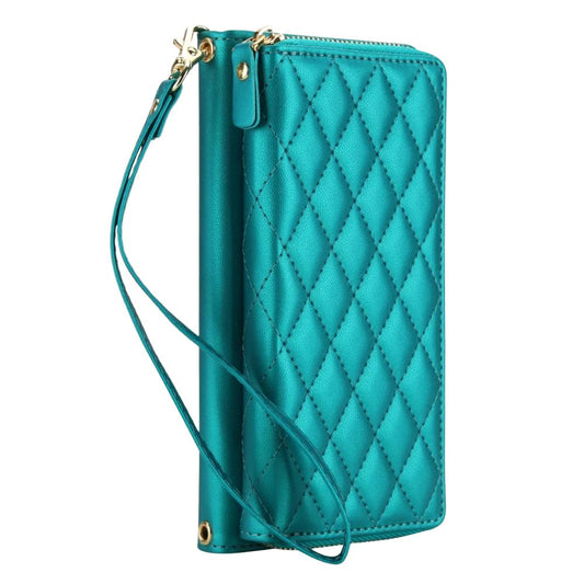 Aeneus Quilted Leather Wallet Case for Google Pixel Teal