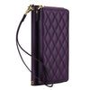 Aestus Quilted Leather Wallet Case for Galaxy A Series Dark Purple