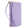 Aestus Quilted Leather Wallet Case for Galaxy A Series Light Purple