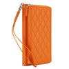 Aestus Quilted Leather Wallet Case for Galaxy A Series Orange