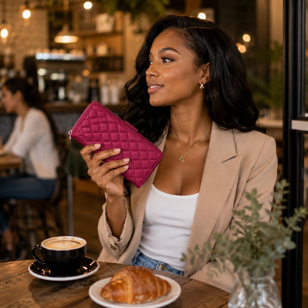 Aestus Quilted Leather Wallet Case for Galaxy A Series