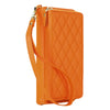 Aeternus Quilted Leather Wallet Case for Galaxy Z Fold Orange