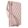 Aeternus Quilted Leather Wallet Case for Galaxy Z Fold Rose Gold