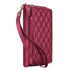 Aeternus Quilted Leather Wallet Case for Galaxy Z Fold Wine Red
