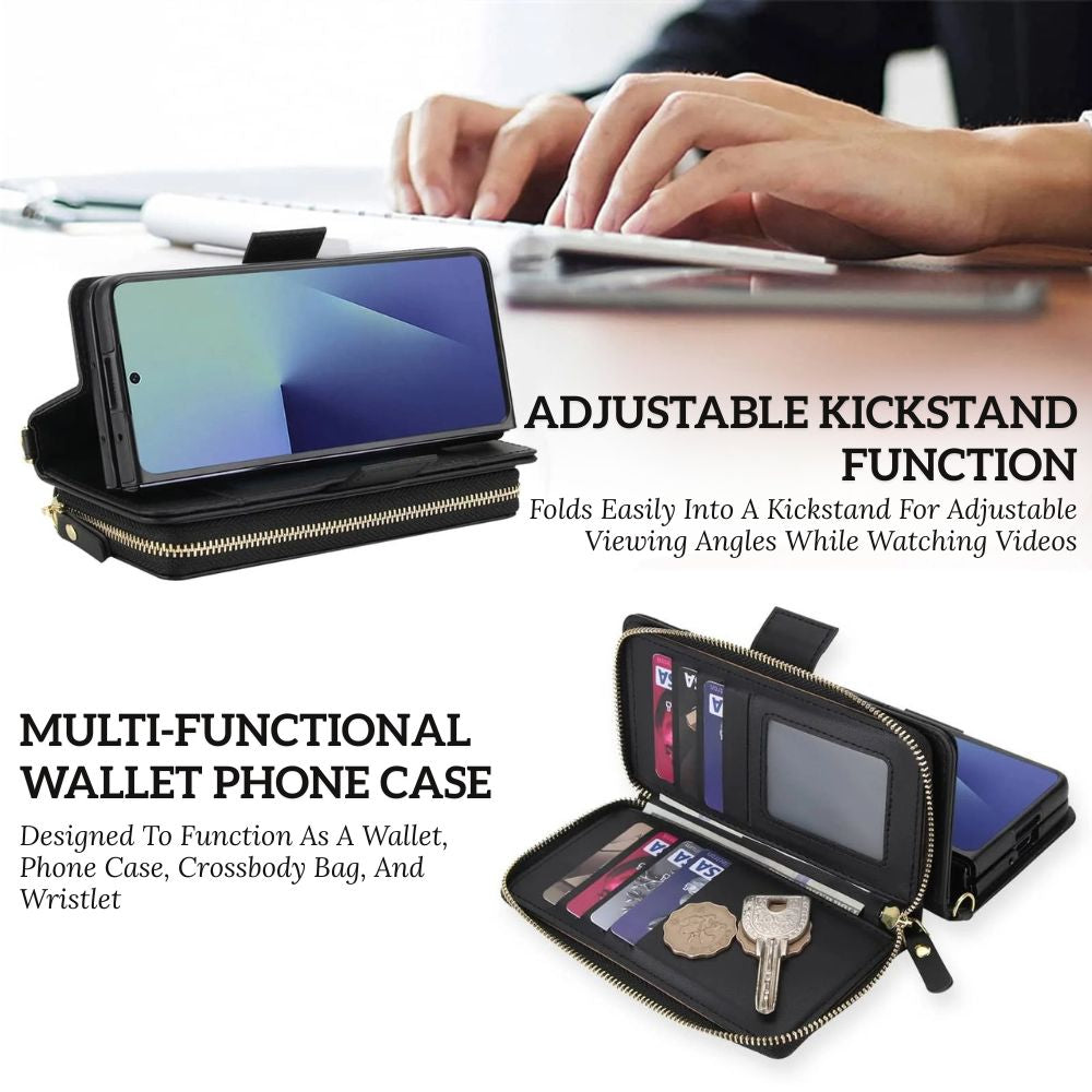 Aeternus Quilted Leather Wallet Case for Galaxy Z Fold