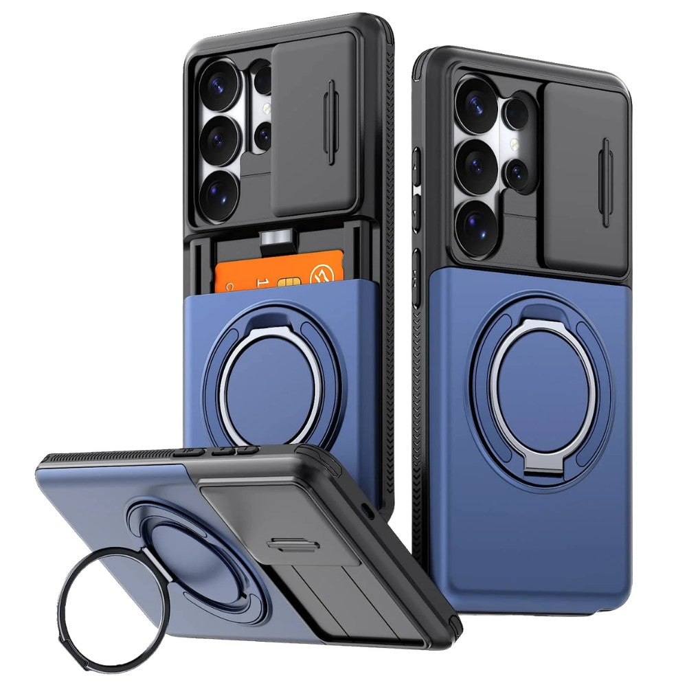 Aevum Shockproof Case With Kickstand For Galaxy S Series Blue