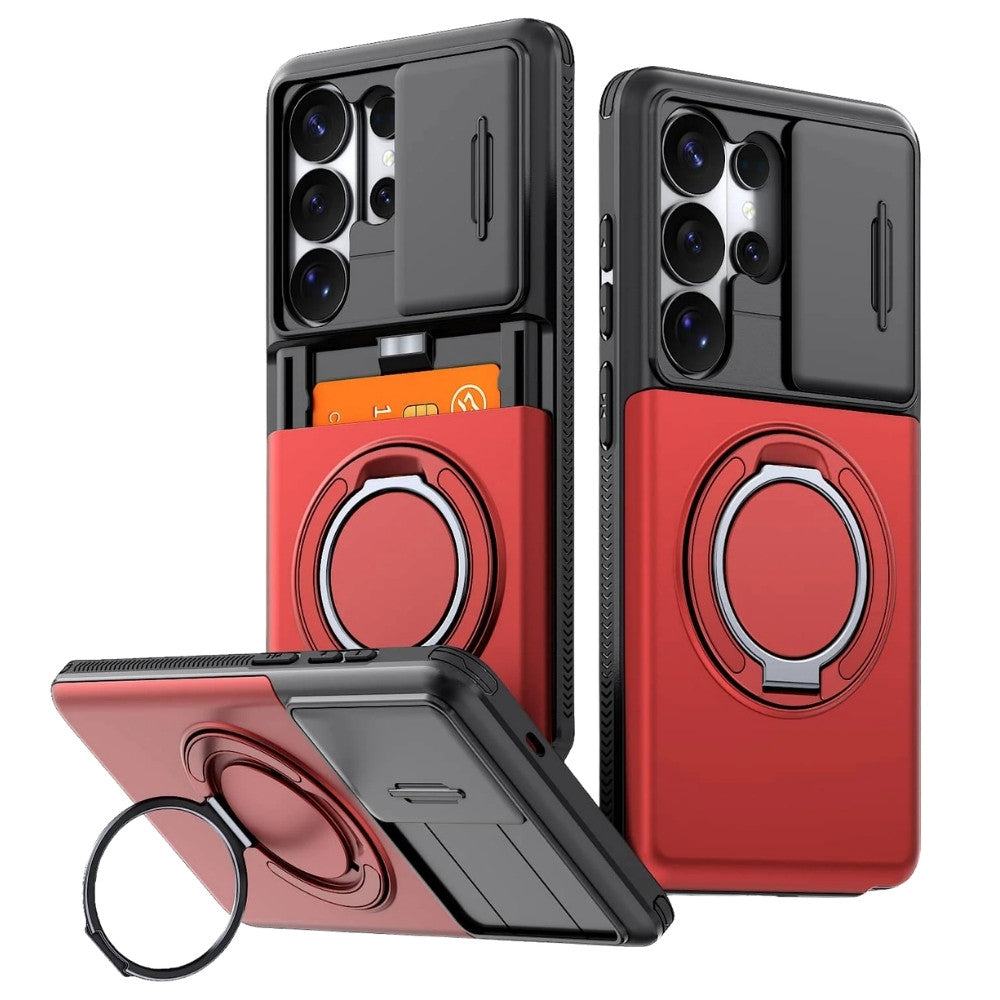 Aevum Shockproof Case With Kickstand For Galaxy S Series Red