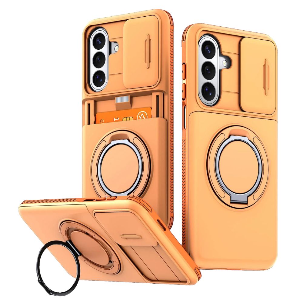 Avoco Shockproof Galaxy Case With Kickstand Orange