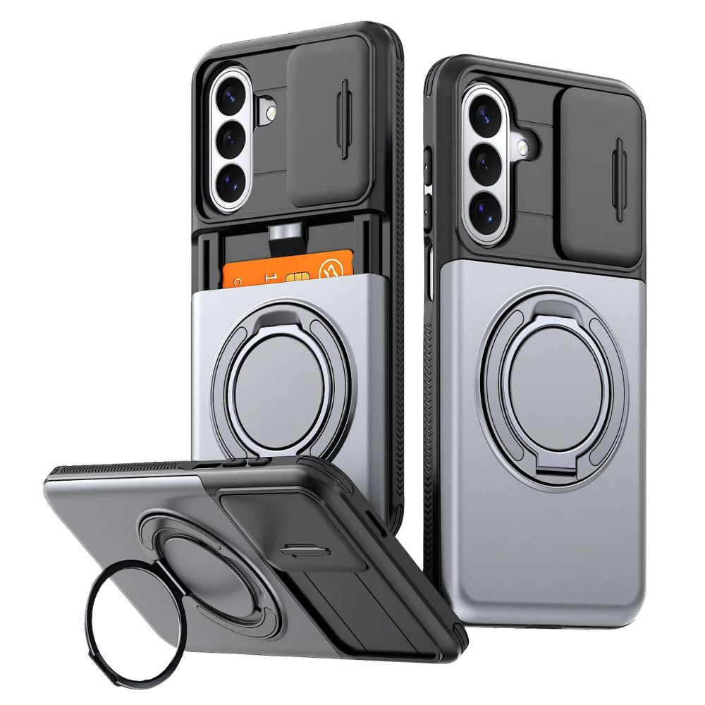 Avoco Shockproof Galaxy Case With Kickstand Grey