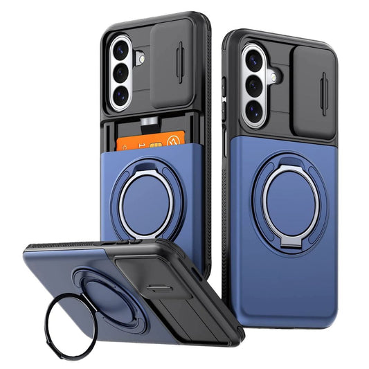 Avoco Shockproof Galaxy Case With Kickstand Blue