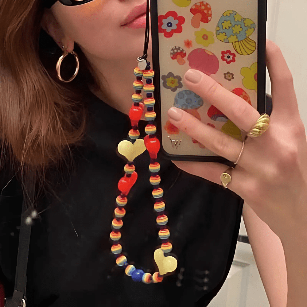 Brevis Acrylic Heart Phone Lanyard