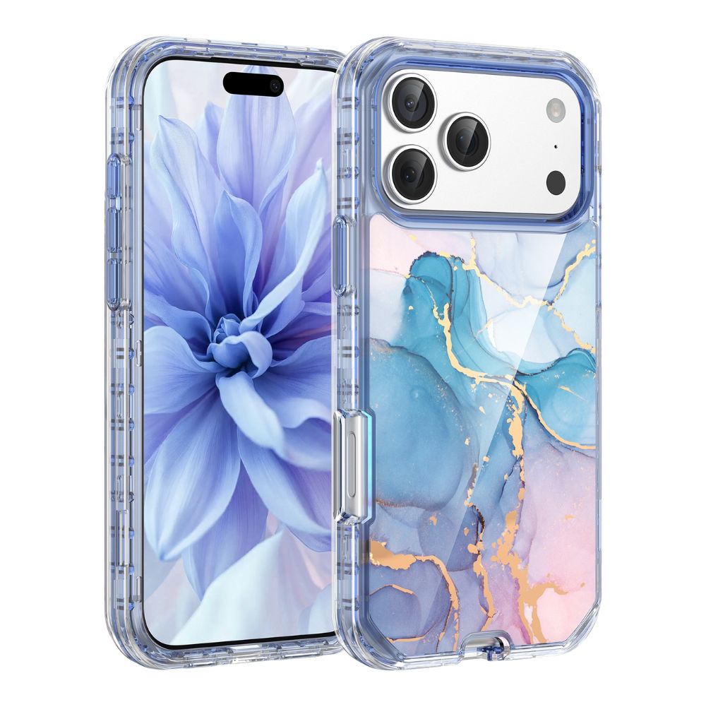 Castra Marble Pattern Soft Silicone iPhone Case Castra Blue Marble