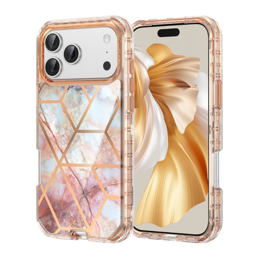 Castra Marble Pattern Soft Silicone iPhone Case Castra Peach Marble