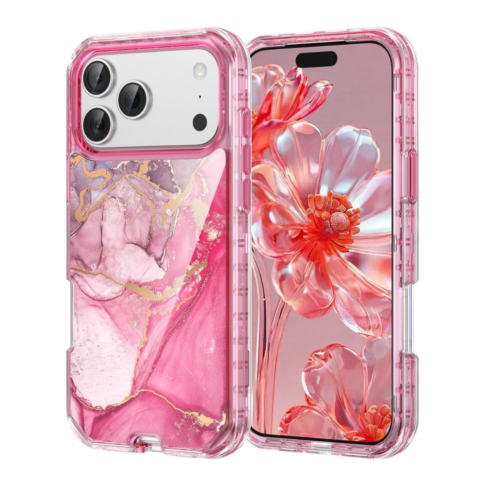 Castra Marble Pattern Soft Silicone iPhone Case Castra Pink Marble