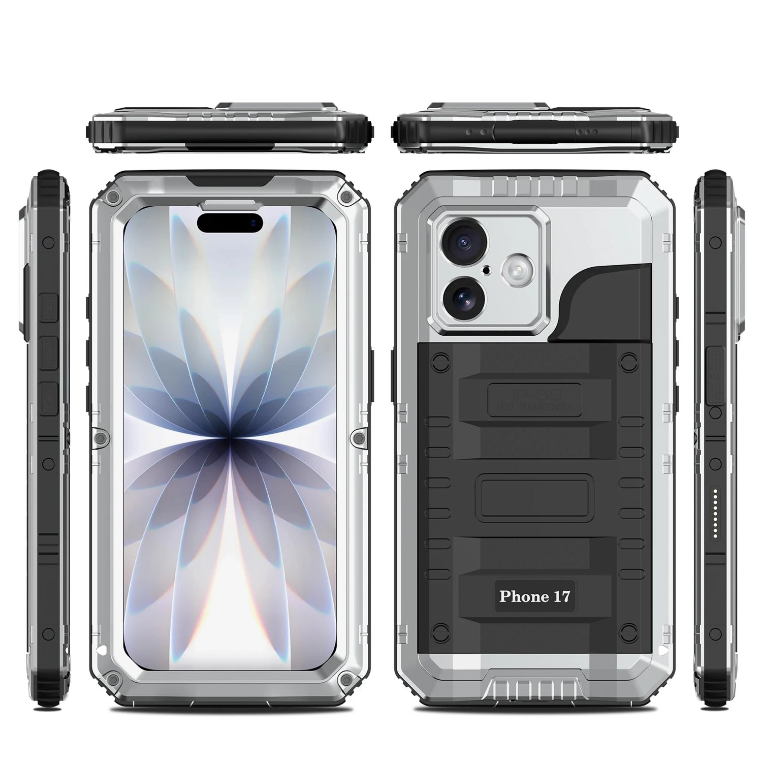 Celare Waterproof Armor iPhone Case Silver iPhone 17