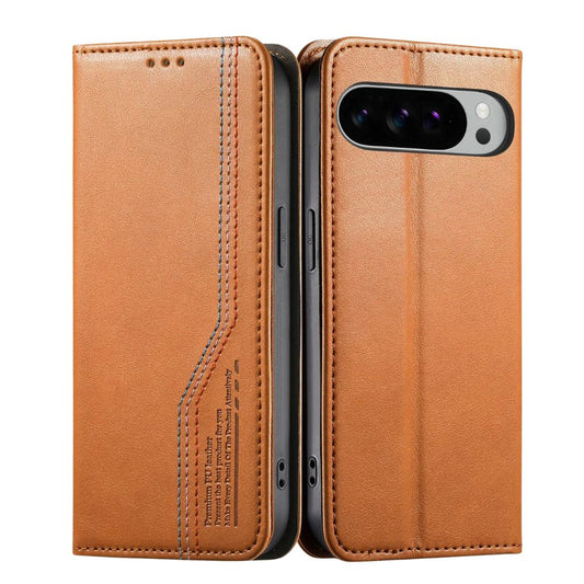Ceno Leather Wallet Flip Case For Google Pixel Brown Google Pixel 9
