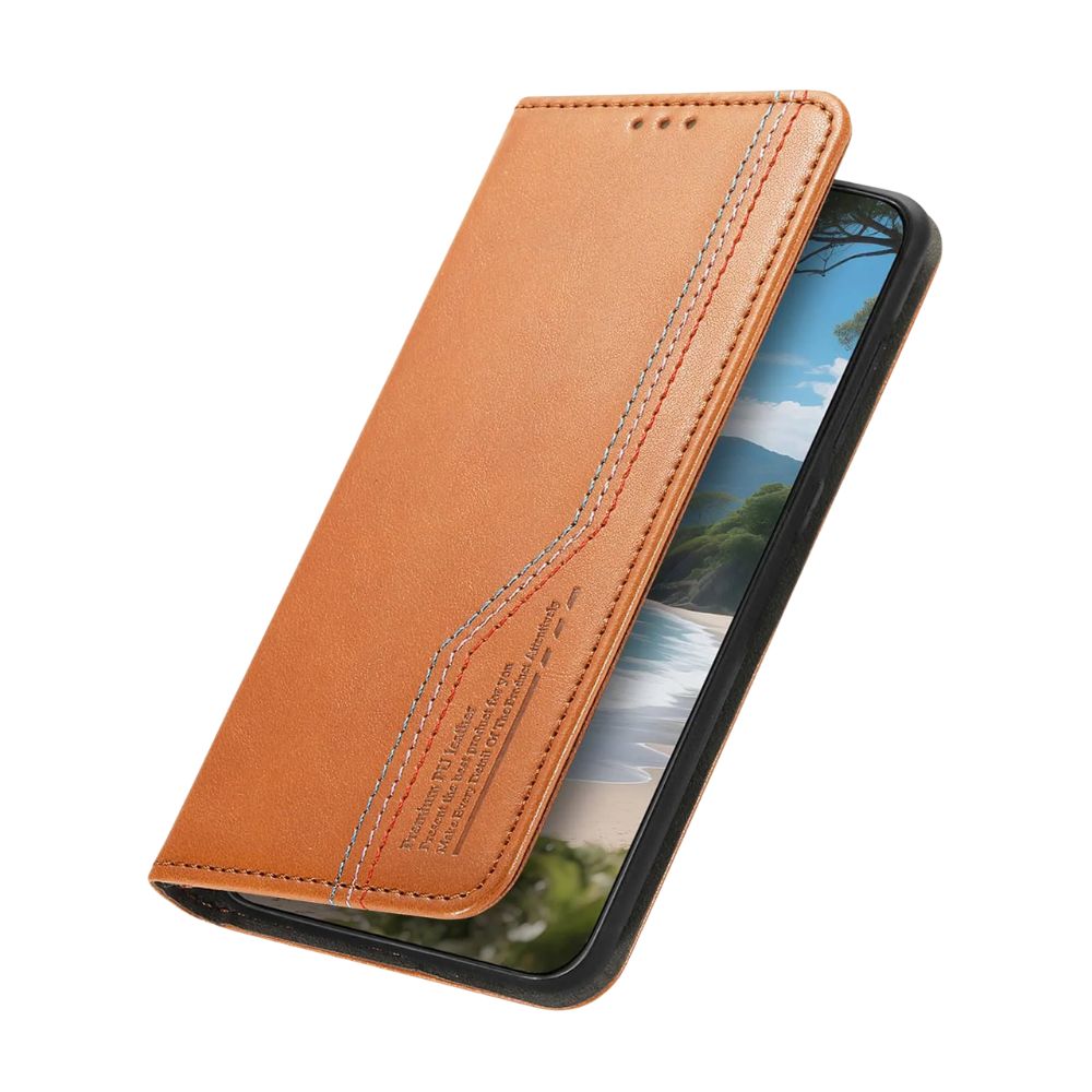 Ceno Leather Wallet Flip Case For Google Pixel Brown