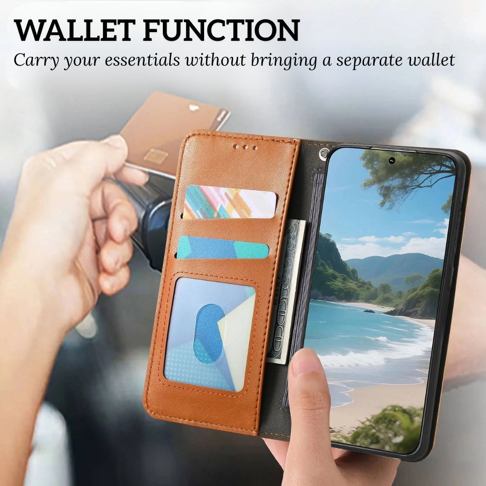 Ceno Leather Wallet Flip Case For Google Pixel