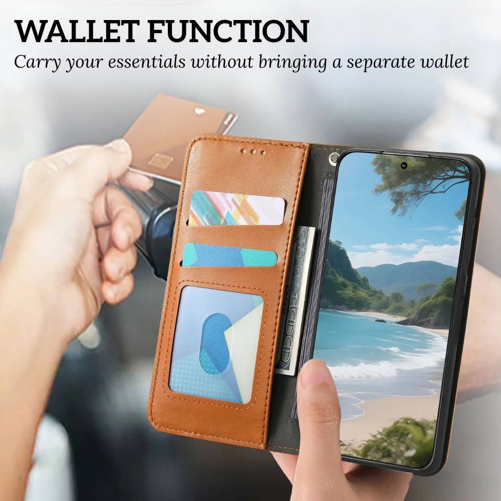 Ceteri Leather Wallet Flip Case For Galaxy S Series