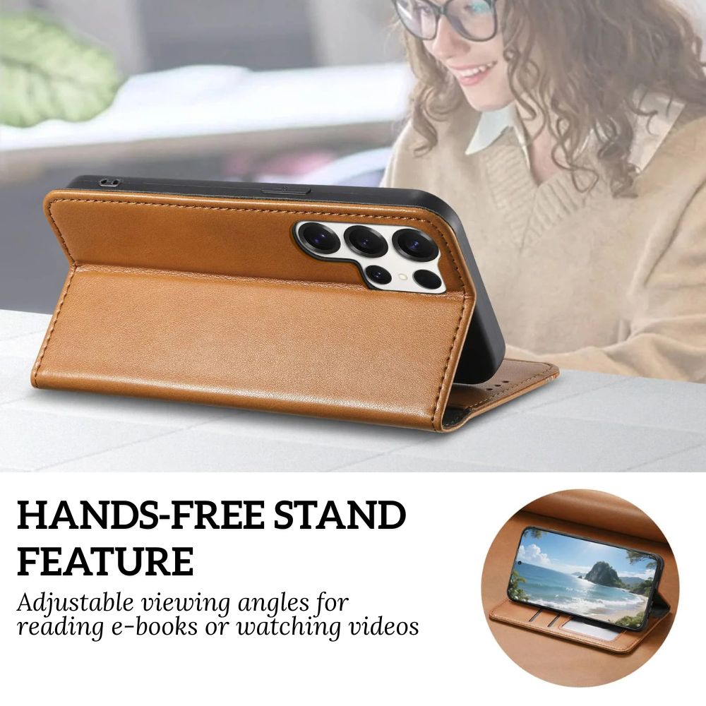 Ceteri Leather Wallet Flip Case For Galaxy S Series