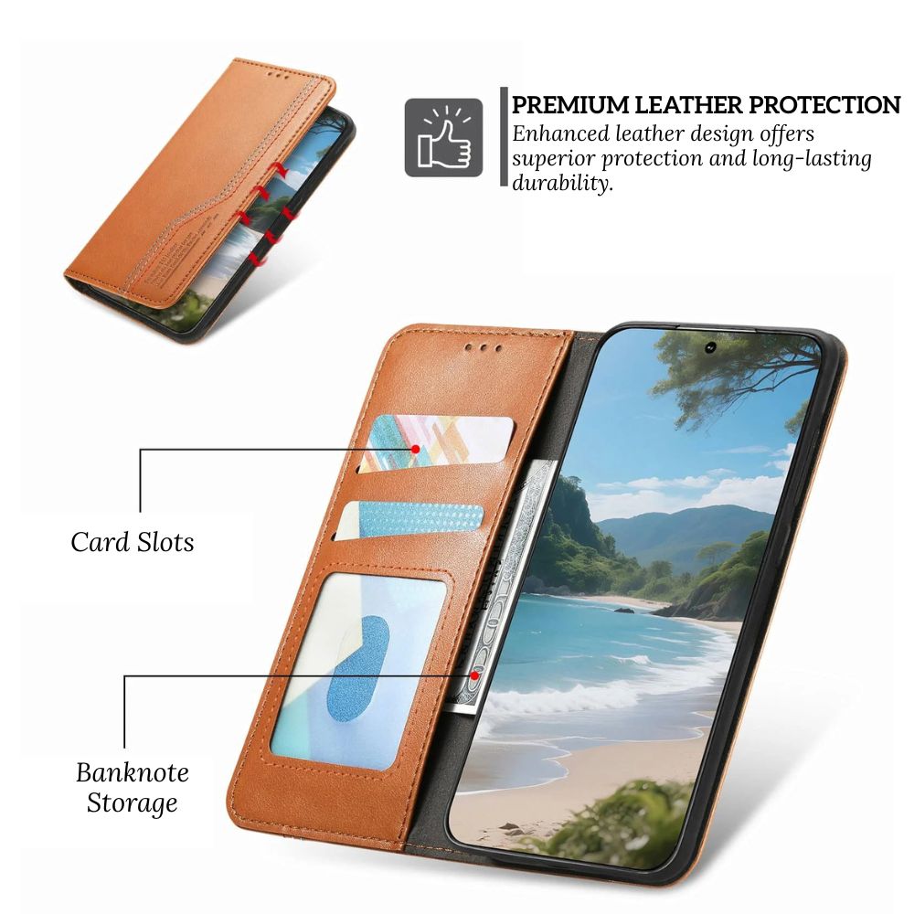 Ceteri Leather Wallet Flip Case For Galaxy S Series