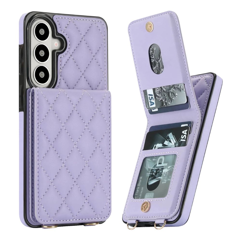 Cibo Leather Wallet Case For Galaxy A Series With Card Holder Purple