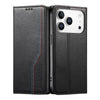 Civis Leather Wallet Flip iPhone Case Black