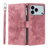 Denuo Magnetic Leather Wallet iPhone Case With Straps Pink