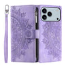 Denuo Magnetic Leather Wallet iPhone Case With Straps Purple