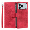 Denuo Magnetic Leather Wallet iPhone Case With Straps Red