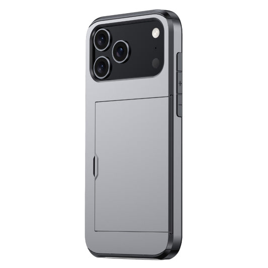 Depereo Military Grade Slide Wallet Case For iPhone With Card Slot Grey iPhone 17 Pro Max